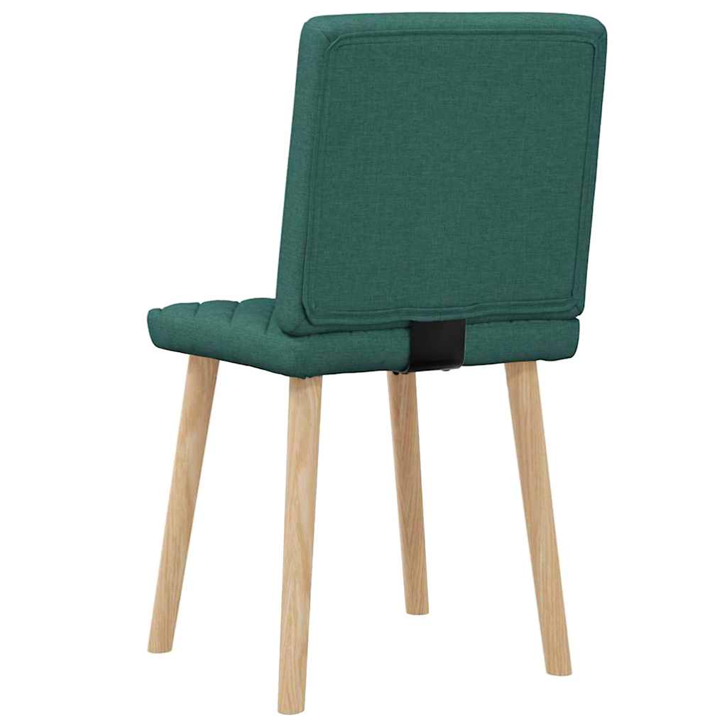 vidaXL Scaune de bucătărie, 2 buc., verde închis, material textil vidaXL Scaune de bucătărie, 2 buc., verde închis, material textil