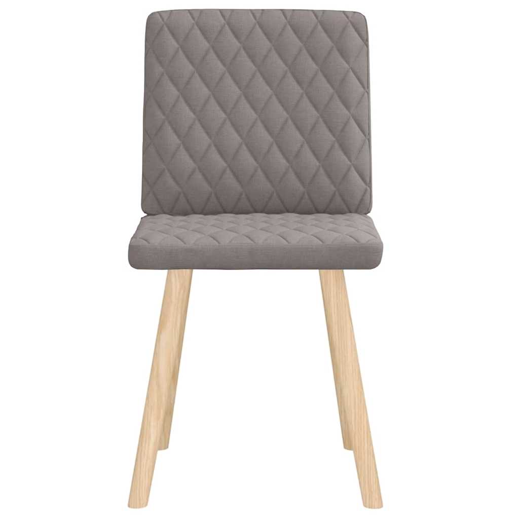 vidaXL Scaune de bucătărie, 2 buc., gri taupe, material textil vidaXL Scaune de bucătărie, 2 buc., gri taupe, material textil