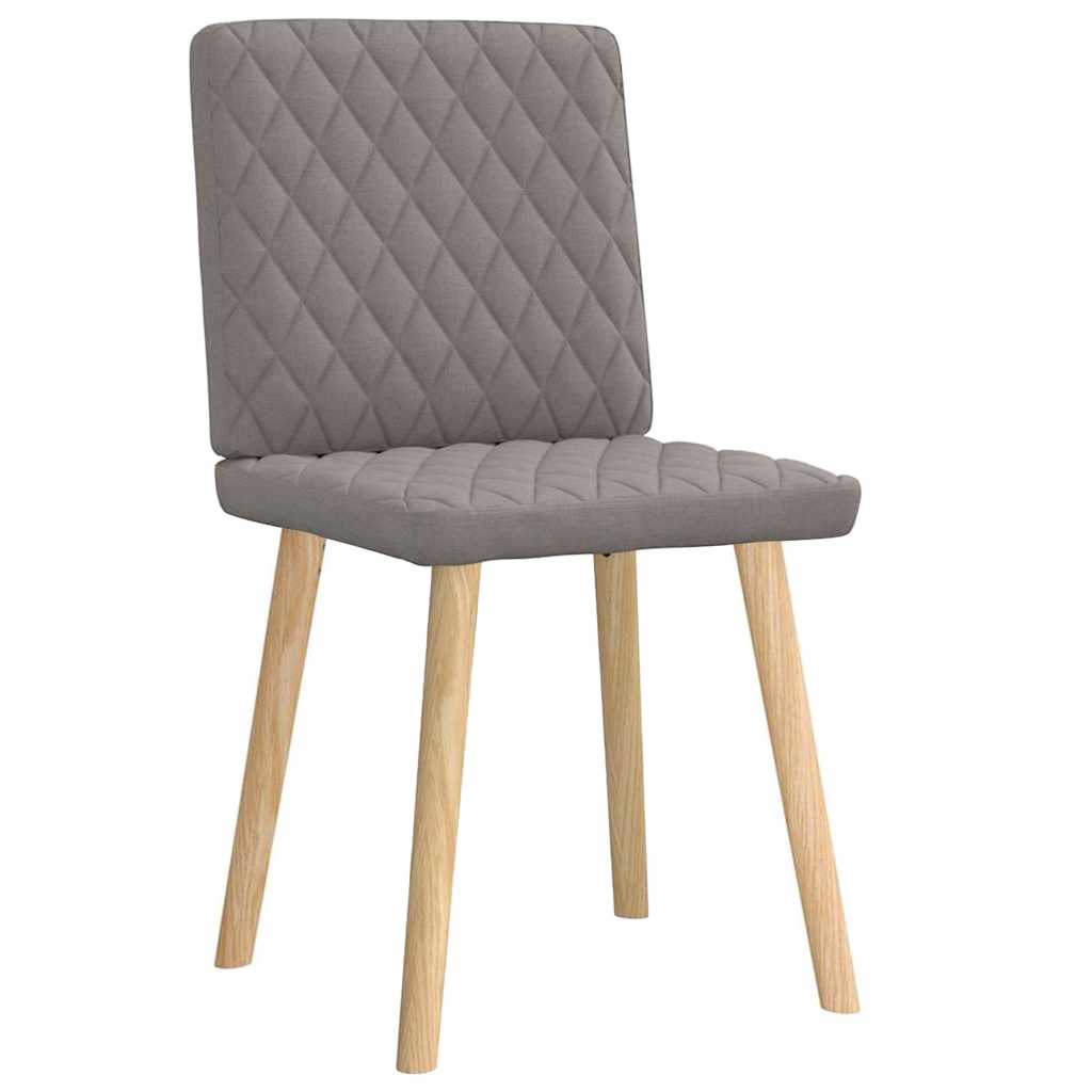 vidaXL Scaune de bucătărie, 2 buc., gri taupe, material textil vidaXL Scaune de bucătărie, 2 buc., gri taupe, material textil