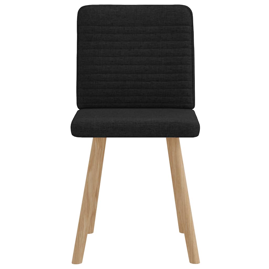 vidaXL Scaune de bucătărie, 2 buc. negru, textil vidaXL Scaune de bucătărie, 2 buc. negru, textil