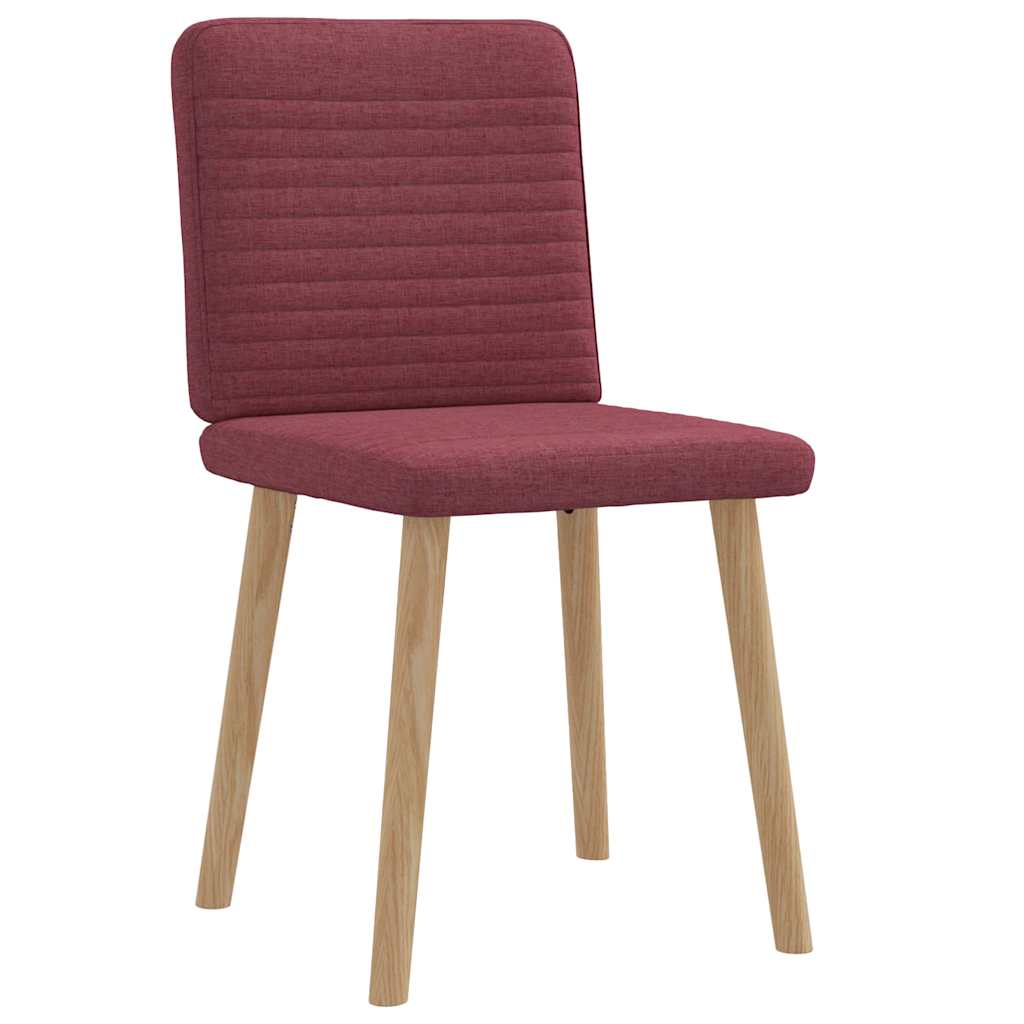 vidaXL Scaune de bucătărie, 2 buc., roșu vin, material textil vidaXL Scaune de bucătărie, 2 buc., roșu vin, material textil