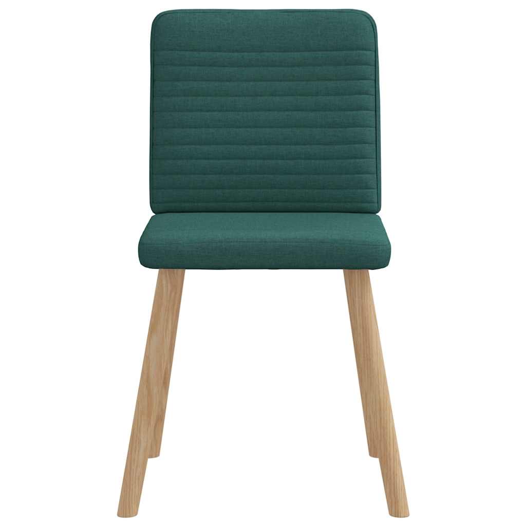 vidaXL Scaune de bucătărie, 2 buc., verde închis, material textil vidaXL Scaune de bucătărie, 2 buc., verde închis, material textil