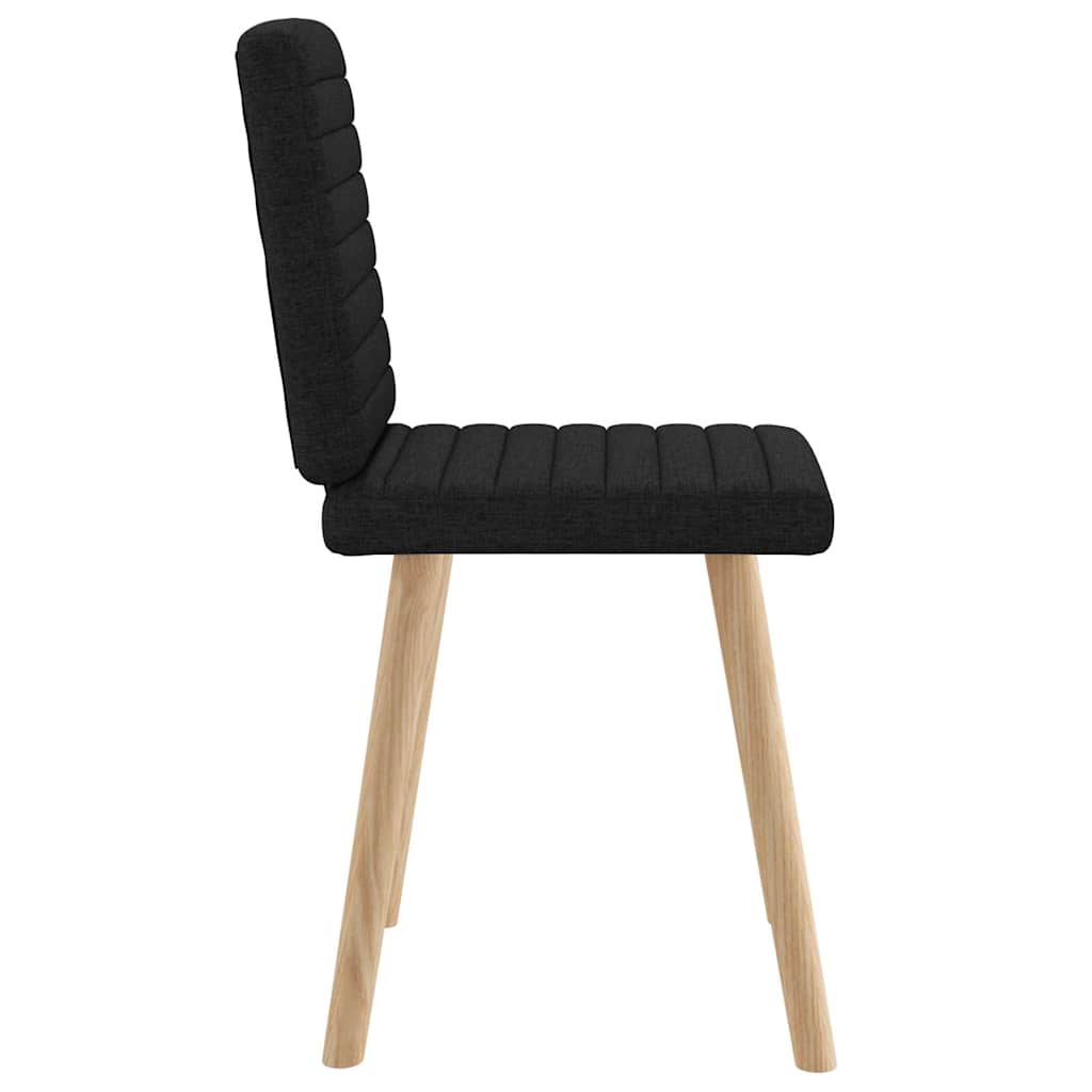 vidaXL Scaune de bucătărie, 2 buc. negru, textil vidaXL Scaune de bucătărie, 2 buc. negru, textil