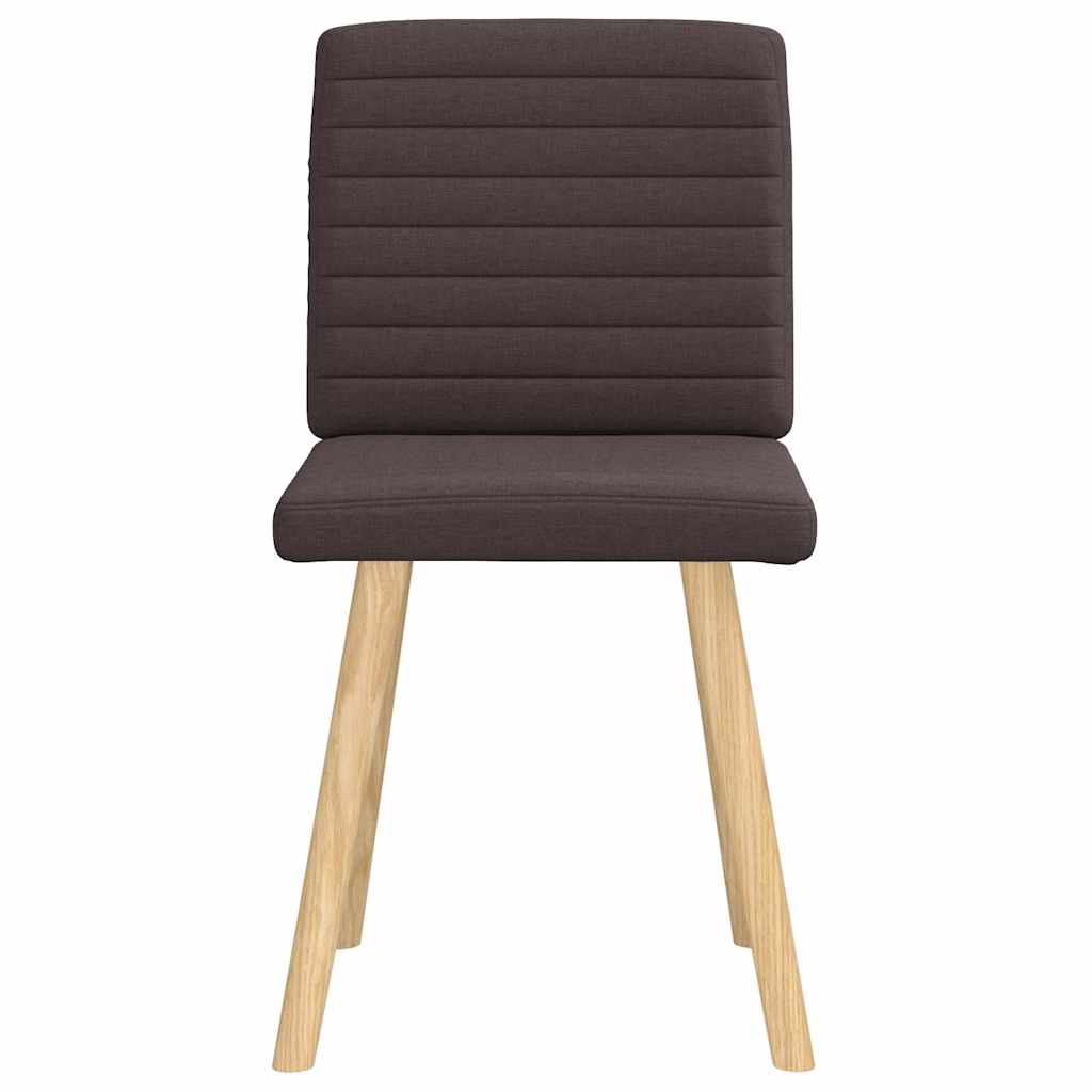vidaXL Scaune de masă, 2 buc., maro închis, material textil vidaXL Scaune de masă, 2 buc., maro închis, material textil