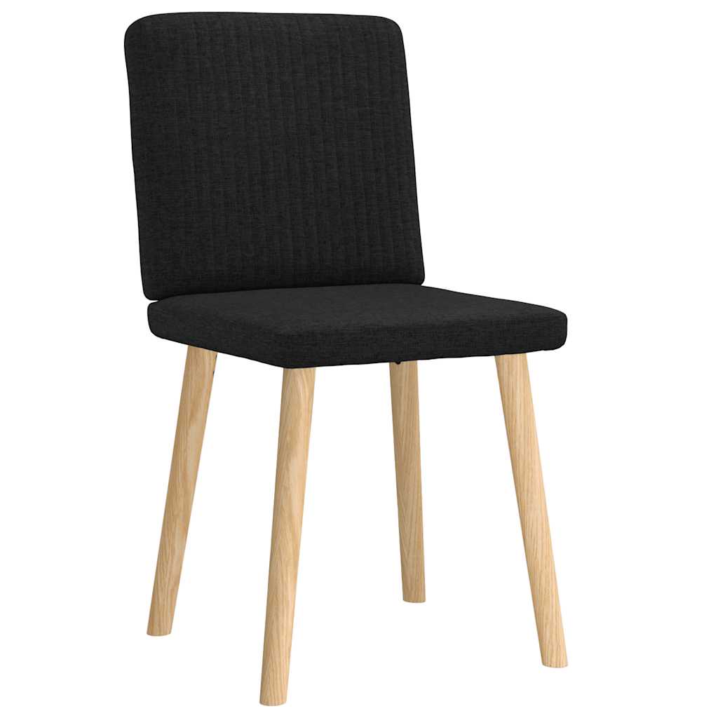 vidaXL Scaune de bucătărie, 2 buc. negru, textil vidaXL Scaune de bucătărie, 2 buc. negru, textil