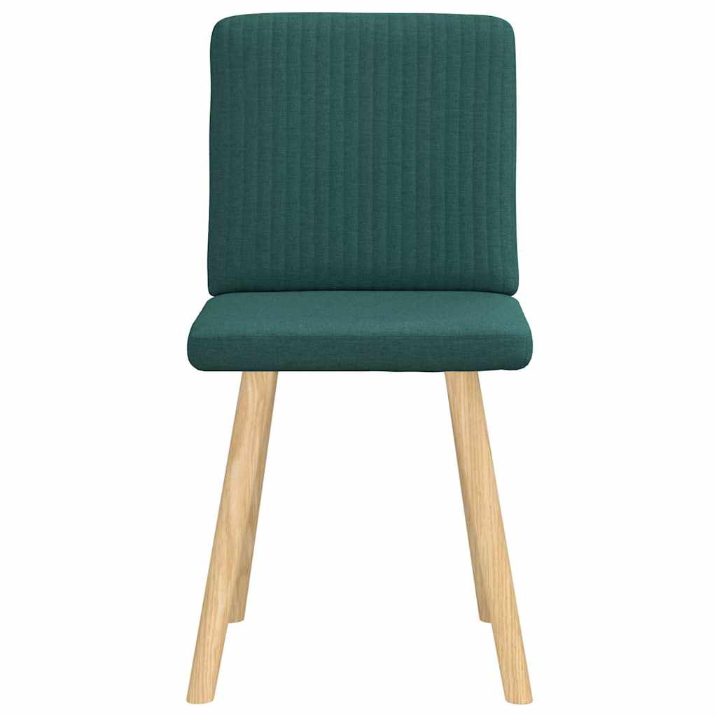 vidaXL Scaune de bucătărie, 2 buc., verde închis, material textil vidaXL Scaune de bucătărie, 2 buc., verde închis, material textil