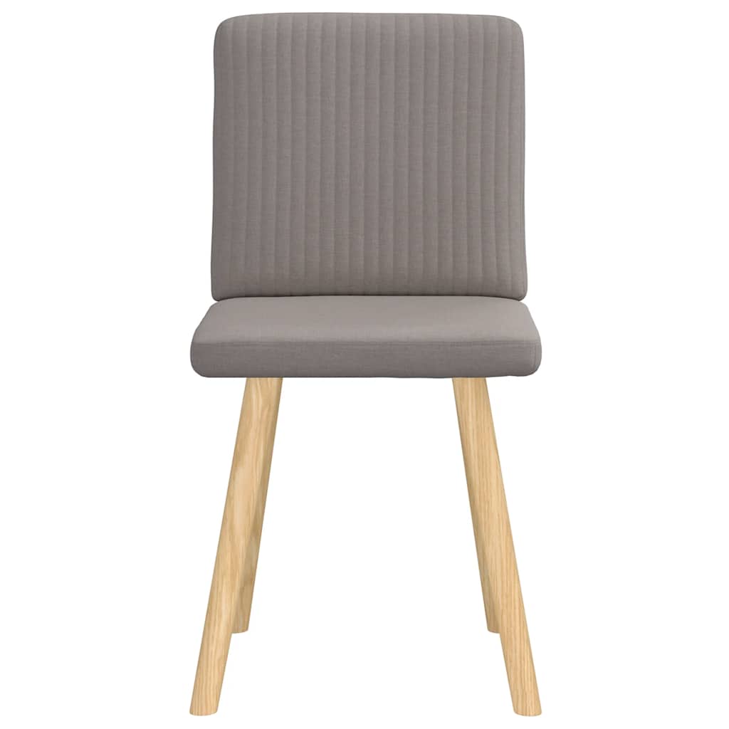vidaXL Scaune de bucătărie, 2 buc., gri taupe, material textil vidaXL Scaune de bucătărie, 2 buc., gri taupe, material textil