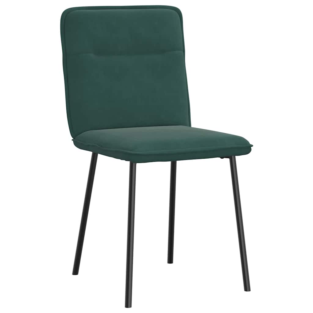 vidaXL Scaune de sufragerie, 2 buc., verde închis, catifea vidaXL Scaune de sufragerie, 2 buc., verde închis, catifea