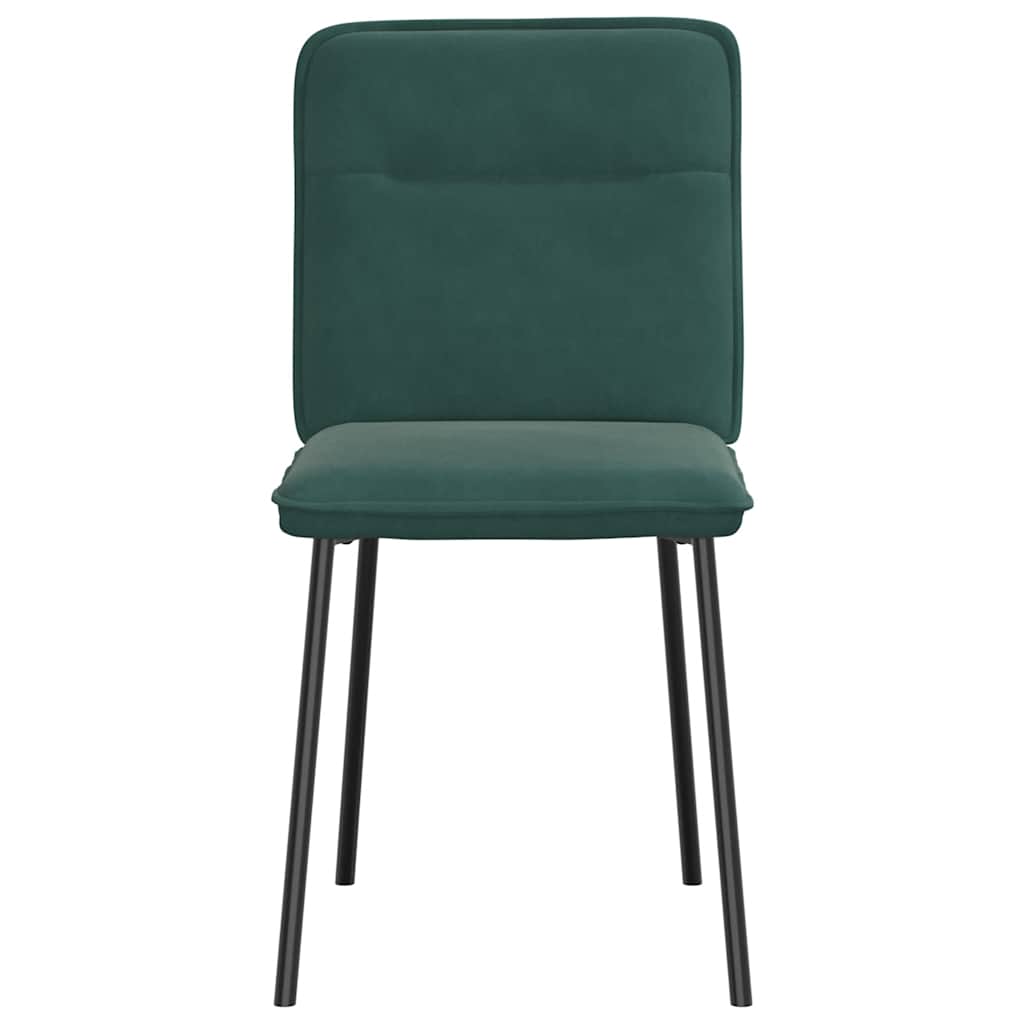 vidaXL Scaune de sufragerie, 2 buc., verde închis, catifea vidaXL Scaune de sufragerie, 2 buc., verde închis, catifea