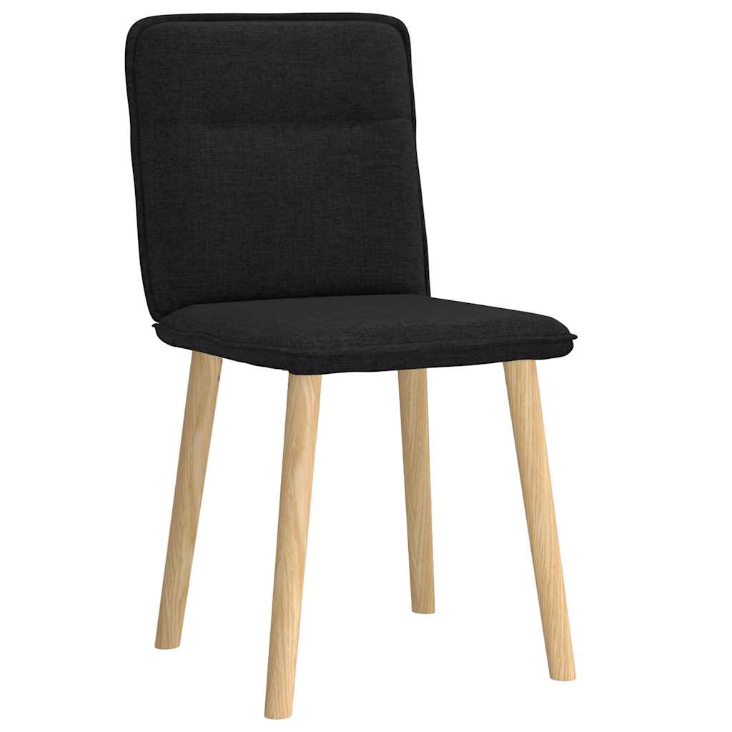 vidaXL Scaune de bucătărie, 2 buc. negru, textil vidaXL Scaune de bucătărie, 2 buc. negru, textil