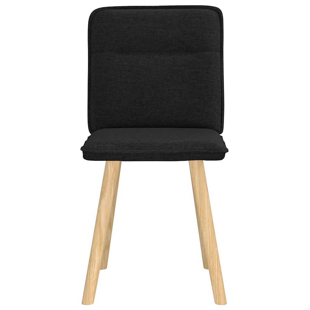 vidaXL Scaune de bucătărie, 2 buc. negru, textil vidaXL Scaune de bucătărie, 2 buc. negru, textil