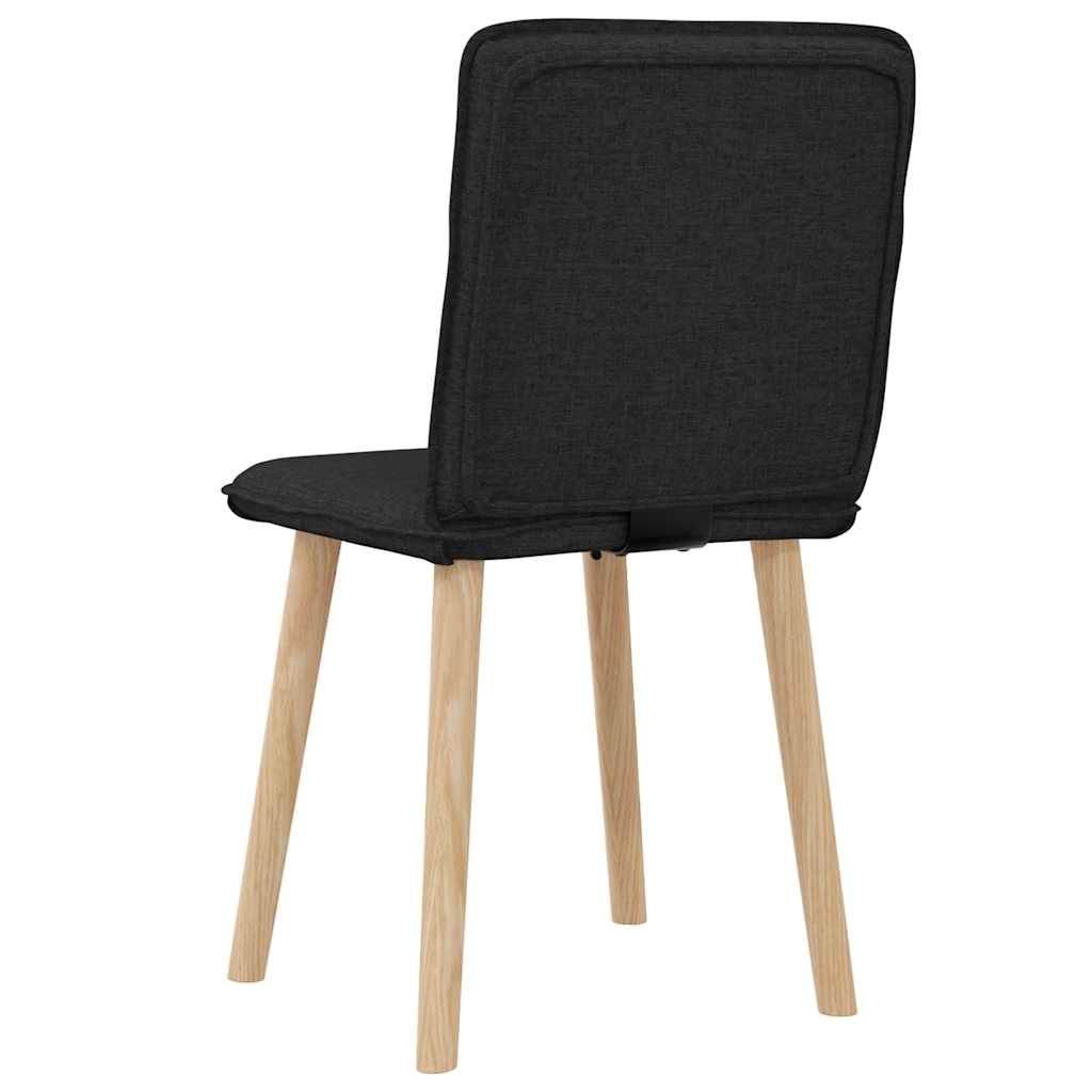 vidaXL Scaune de bucătărie, 2 buc. negru, textil vidaXL Scaune de bucătărie, 2 buc. negru, textil