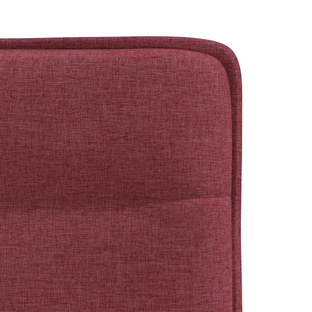 vidaXL Scaune de bucătărie, 2 buc., roșu vin, material textil