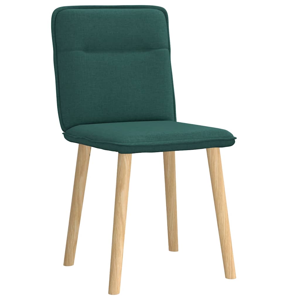 vidaXL Scaune de bucătărie, 2 buc., verde închis, material textil vidaXL Scaune de bucătărie, 2 buc., verde închis, material textil