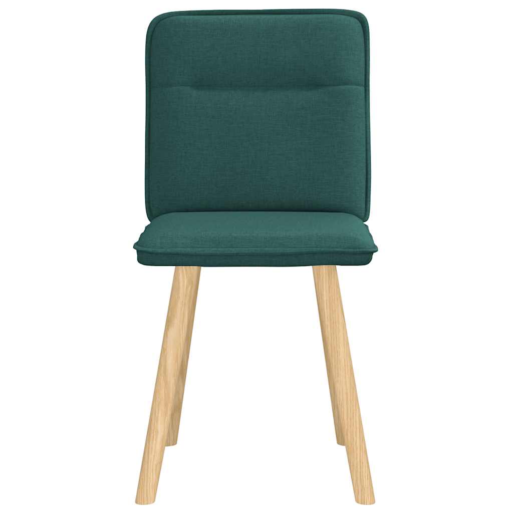 vidaXL Scaune de bucătărie, 2 buc., verde închis, material textil vidaXL Scaune de bucătărie, 2 buc., verde închis, material textil
