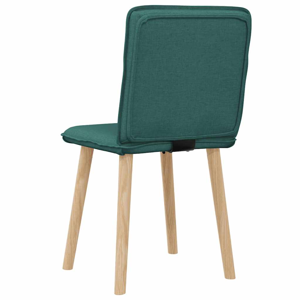 vidaXL Scaune de bucătărie, 2 buc., verde închis, material textil vidaXL Scaune de bucătărie, 2 buc., verde închis, material textil