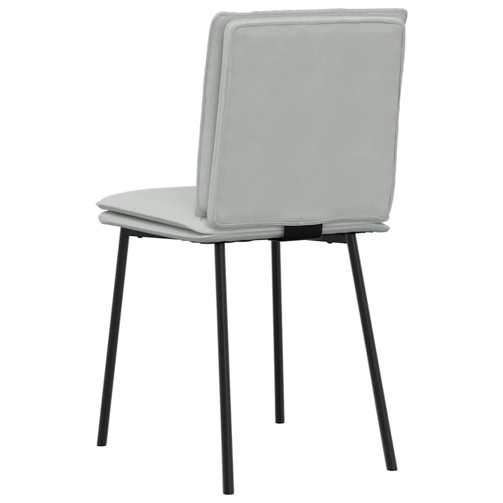 vidaXL Scaune de sufragerie, 2 buc., gri deschis, catifea vidaXL Scaune de sufragerie, 2 buc., gri deschis, catifea