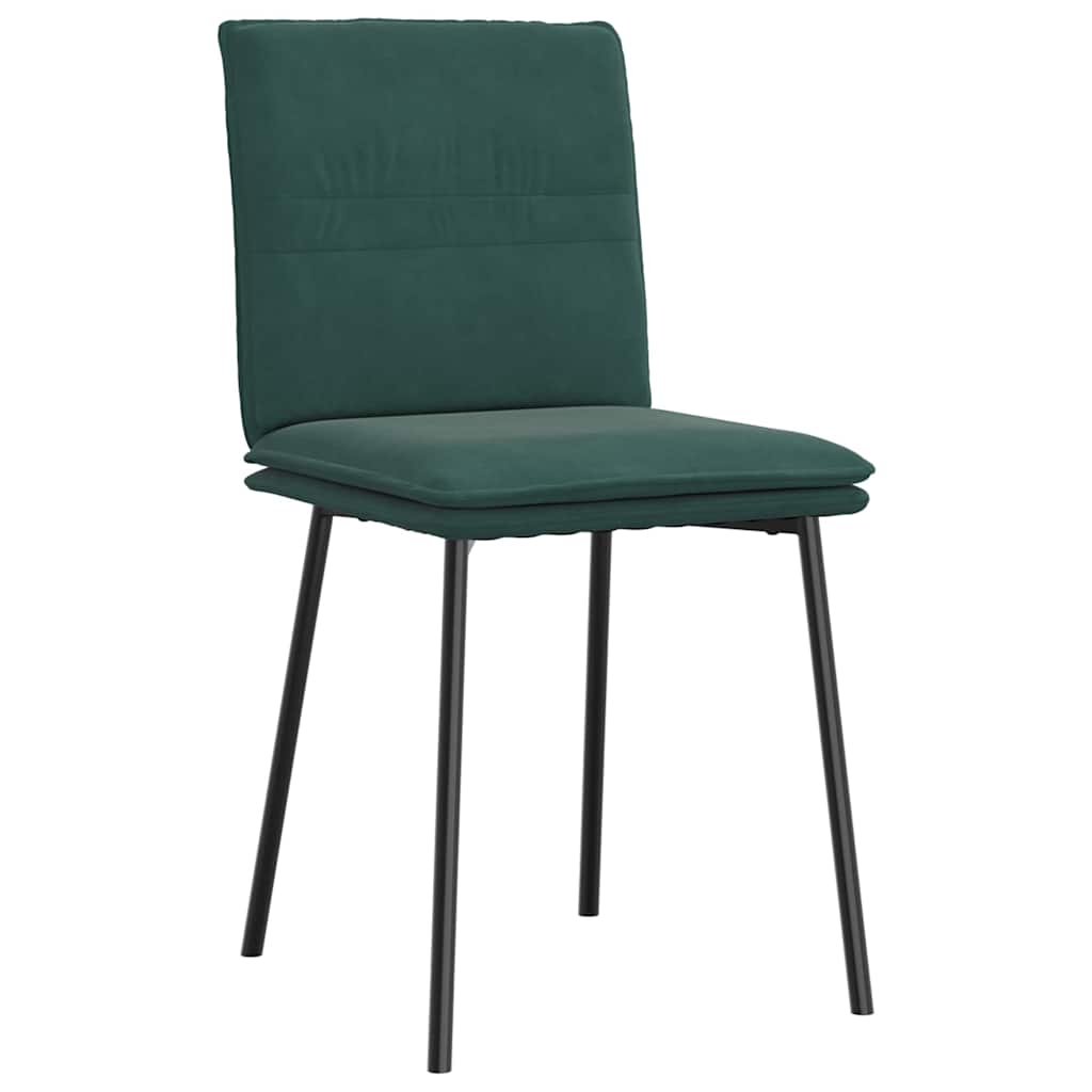 vidaXL Scaune de sufragerie, 2 buc., verde închis, catifea vidaXL Scaune de sufragerie, 2 buc., verde închis, catifea