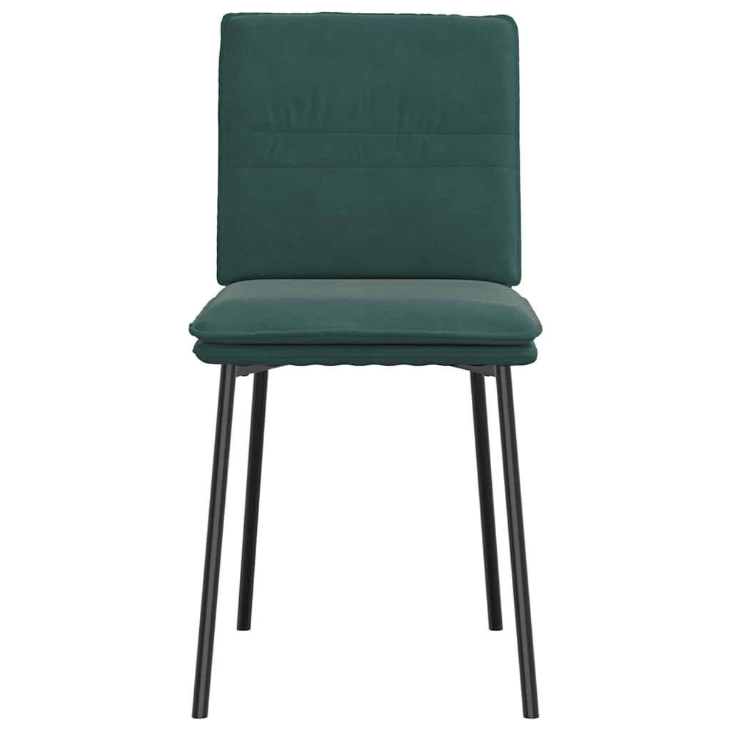 vidaXL Scaune de sufragerie, 2 buc., verde închis, catifea vidaXL Scaune de sufragerie, 2 buc., verde închis, catifea