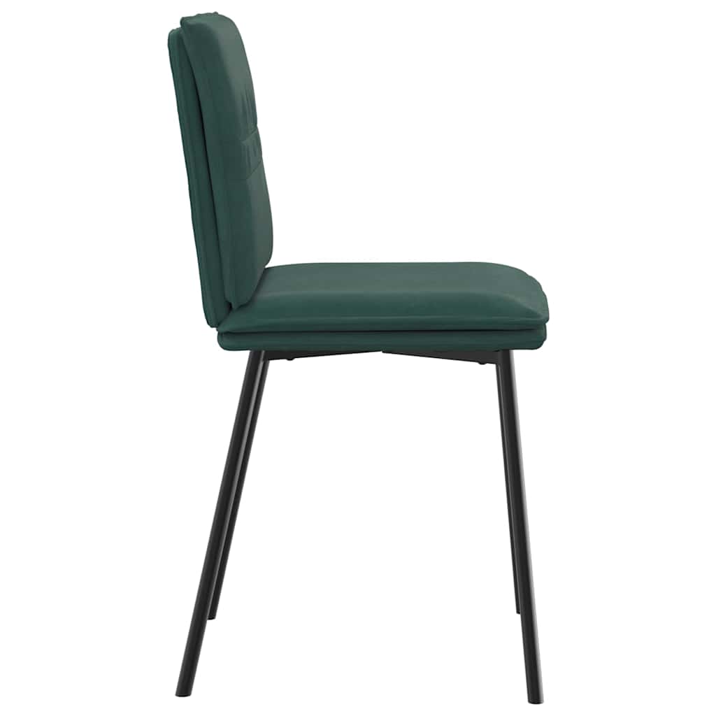 vidaXL Scaune de sufragerie, 2 buc., verde închis, catifea vidaXL Scaune de sufragerie, 2 buc., verde închis, catifea