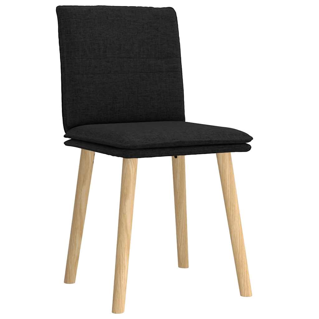 vidaXL Scaune de bucătărie, 2 buc. negru, textil vidaXL Scaune de bucătărie, 2 buc. negru, textil