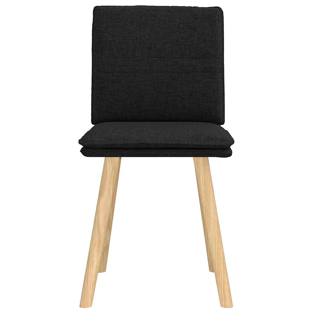 vidaXL Scaune de bucătărie, 2 buc. negru, textil vidaXL Scaune de bucătărie, 2 buc. negru, textil