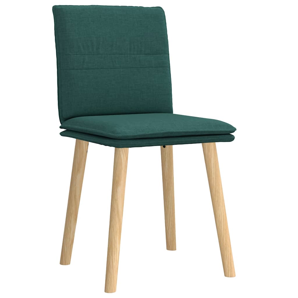 vidaXL Scaune de bucătărie, 2 buc., verde închis, material textil vidaXL Scaune de bucătărie, 2 buc., verde închis, material textil