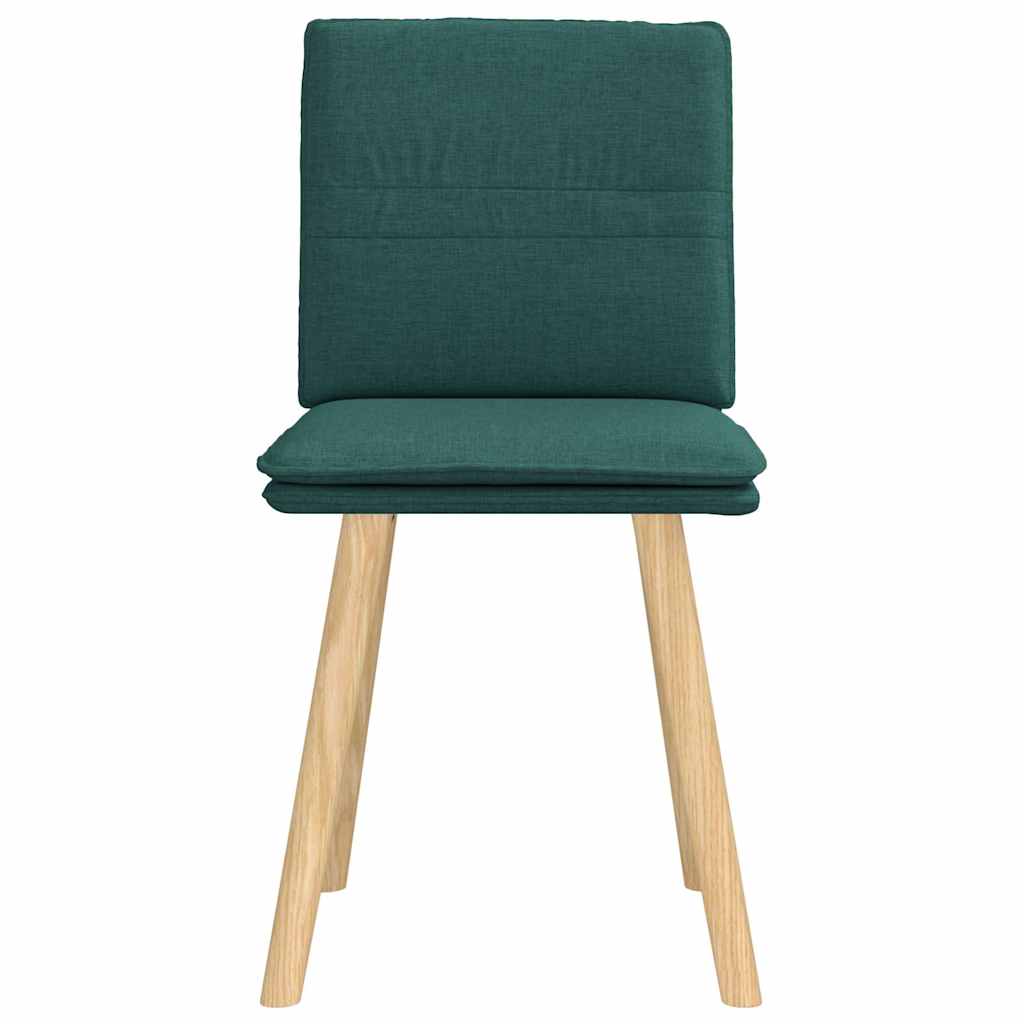 vidaXL Scaune de bucătărie, 2 buc., verde închis, material textil vidaXL Scaune de bucătărie, 2 buc., verde închis, material textil