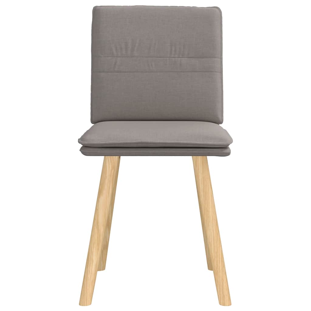 vidaXL Scaune de bucătărie, 2 buc., gri taupe, material textil vidaXL Scaune de bucătărie, 2 buc., gri taupe, material textil