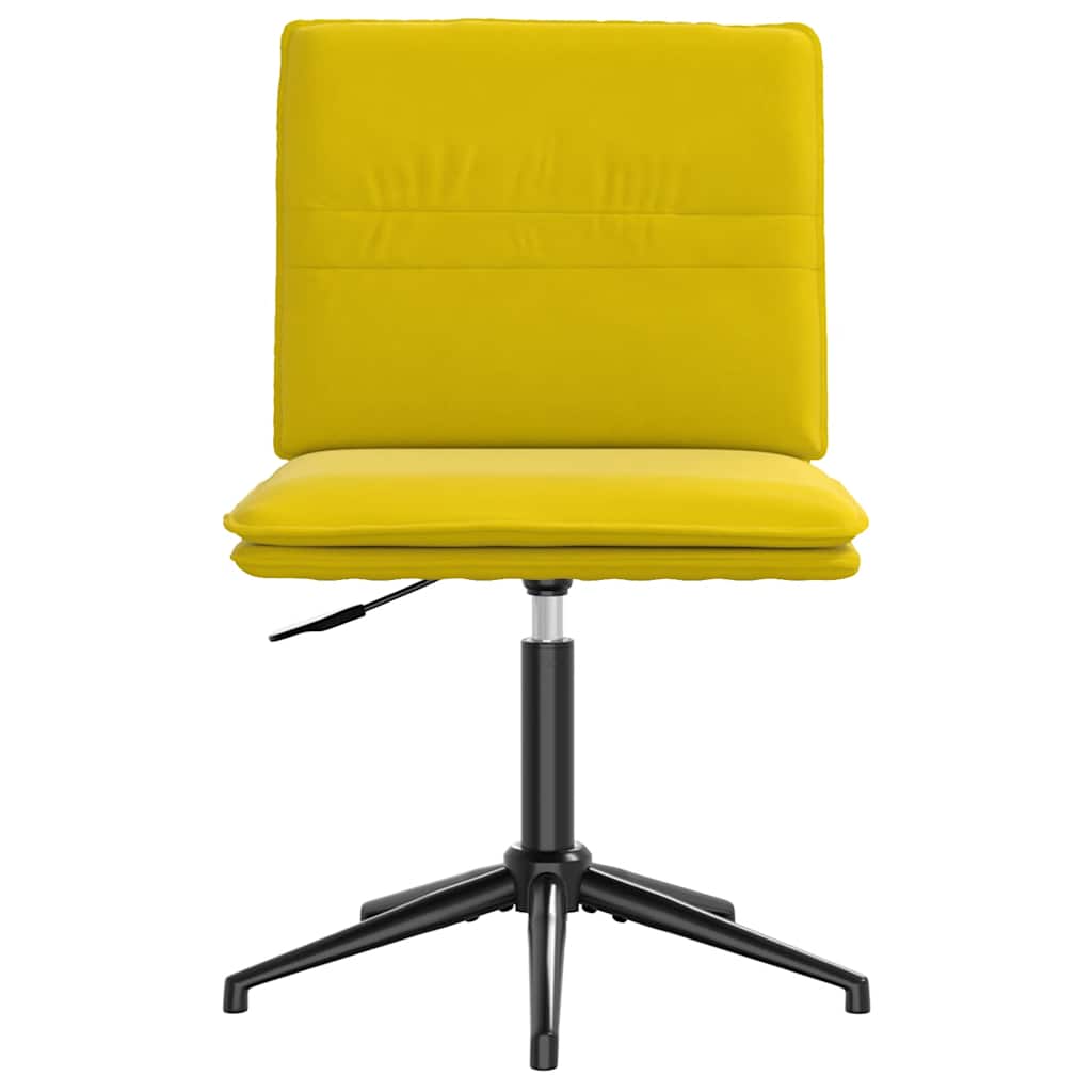 vidaXL Scaun de sufragerie, galben, catifea