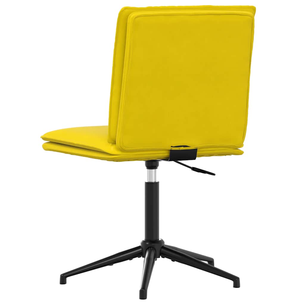 vidaXL Scaun de sufragerie, galben, catifea