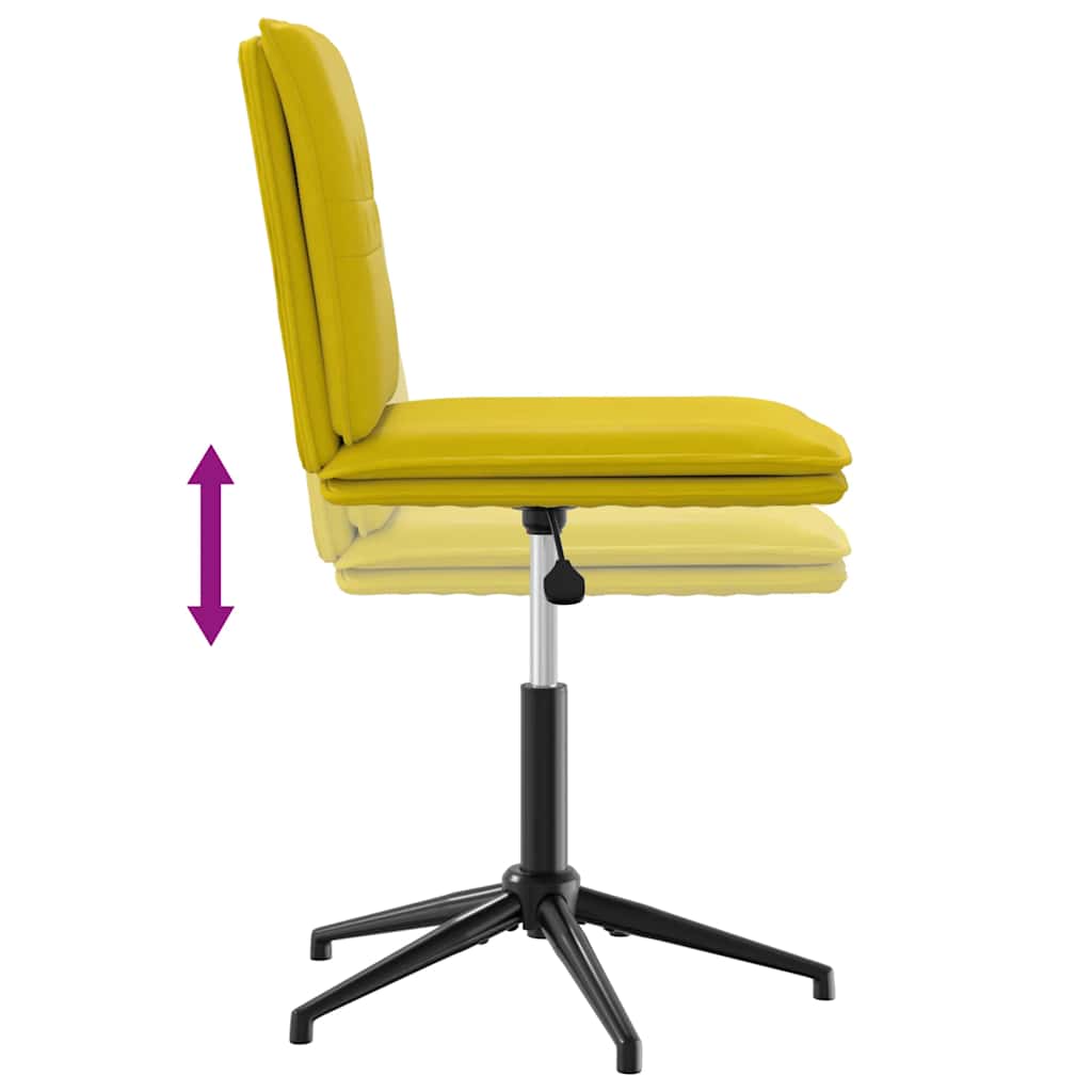 vidaXL Scaun de sufragerie, galben, catifea