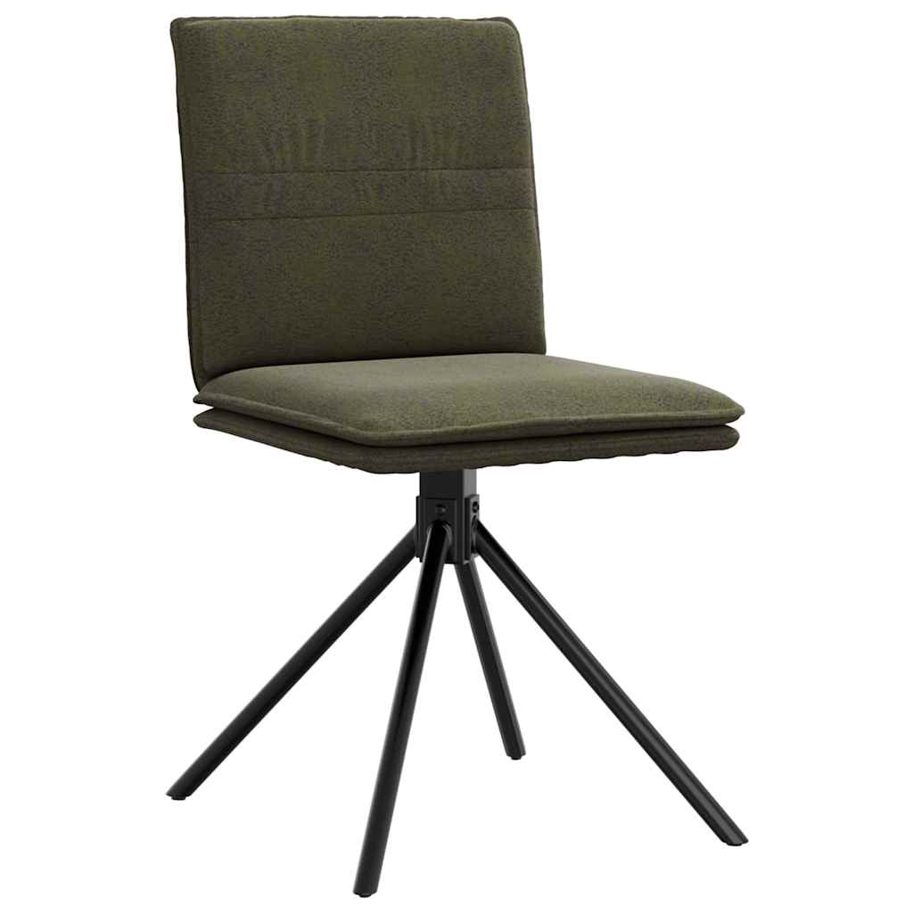 vidaXL Scaun de sufragerie din piele sintetică verde armată vidaXL Scaun de sufragerie din piele sintetică verde armată
