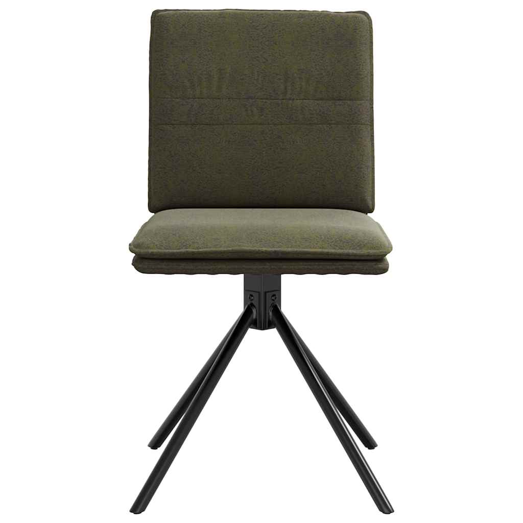 vidaXL Scaun de sufragerie din piele sintetică verde armată vidaXL Scaun de sufragerie din piele sintetică verde armată