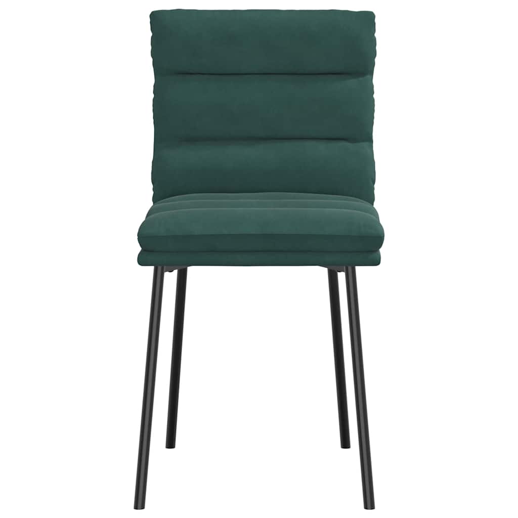 vidaXL Scaune de sufragerie, 2 buc., verde închis, catifea vidaXL Scaune de sufragerie, 2 buc., verde închis, catifea