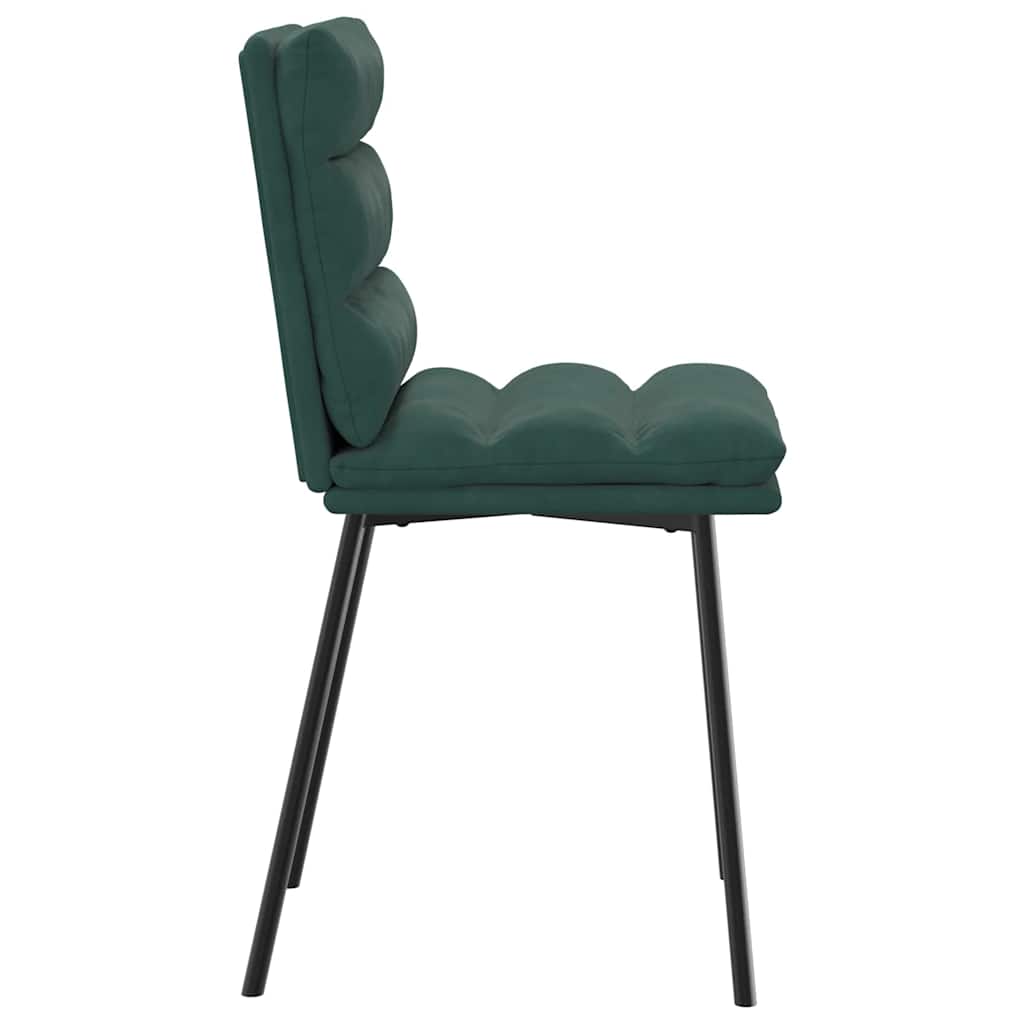 vidaXL Scaune de sufragerie, 2 buc., verde închis, catifea vidaXL Scaune de sufragerie, 2 buc., verde închis, catifea