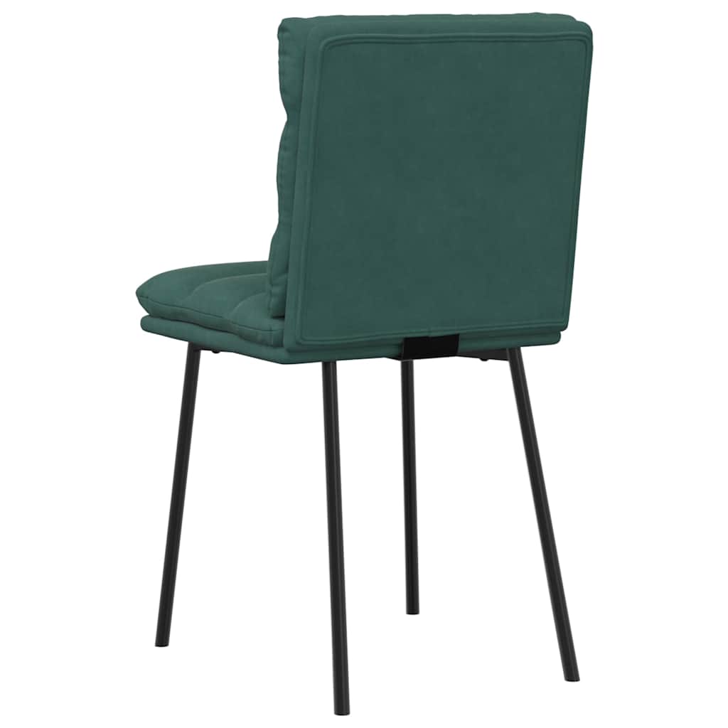 vidaXL Scaune de sufragerie, 2 buc., verde închis, catifea vidaXL Scaune de sufragerie, 2 buc., verde închis, catifea