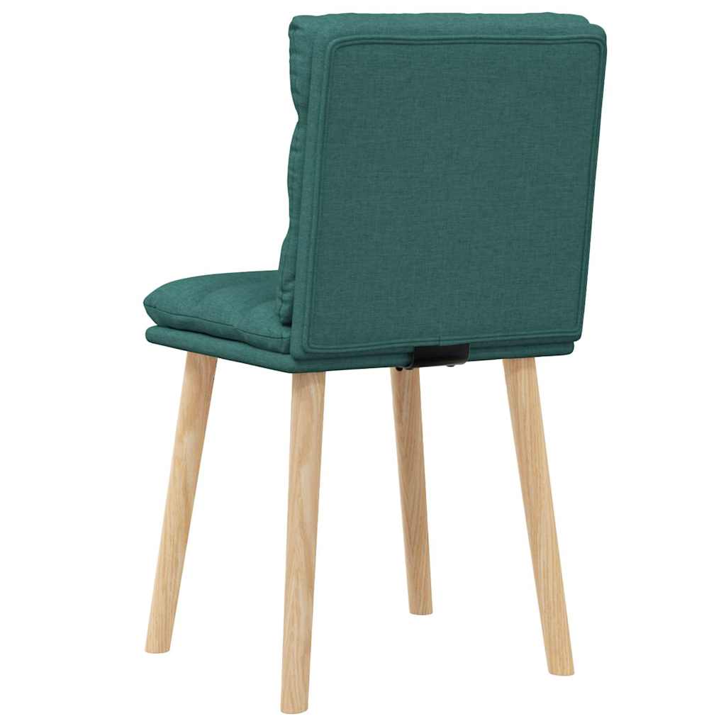 vidaXL Scaune de bucătărie, 2 buc., verde închis, material textil vidaXL Scaune de bucătărie, 2 buc., verde închis, material textil