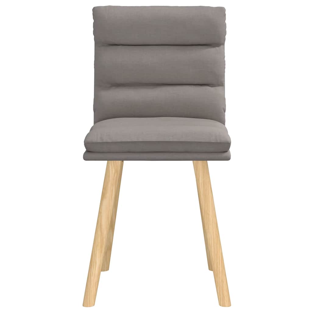 vidaXL Scaune de bucătărie, 2 buc., gri taupe, material textil vidaXL Scaune de bucătărie, 2 buc., gri taupe, material textil