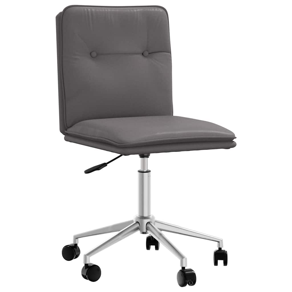 vidaXL Scaun de bucătărie, gri, piele ecologică vidaXL Scaun de bucătărie, gri, piele ecologică