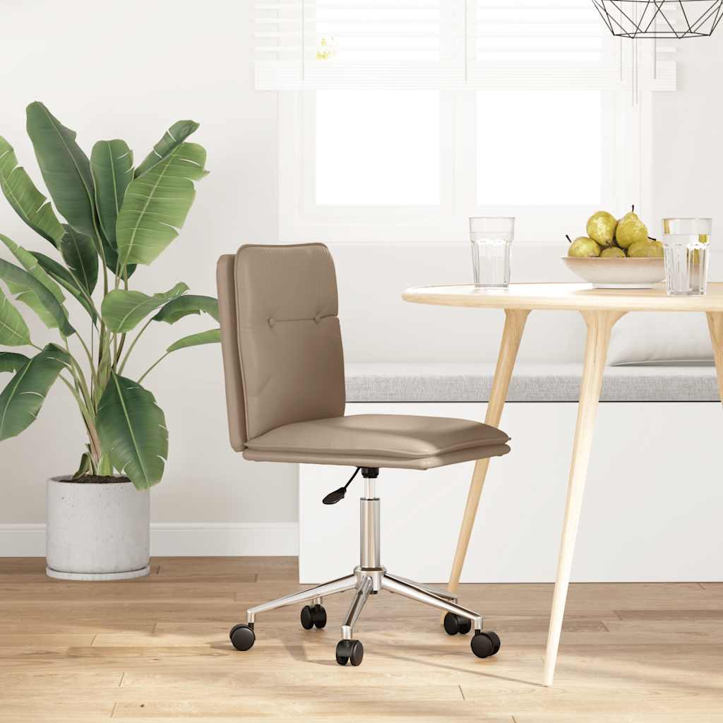 vidaXL Scaun de sufragerie din piele artificială Cappuccino