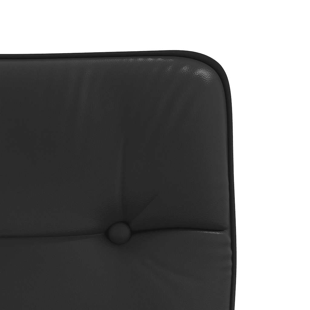 vidaXL Scaun de bucătărie, negru, piele ecologică vidaXL Scaun de bucătărie, negru, piele ecologică