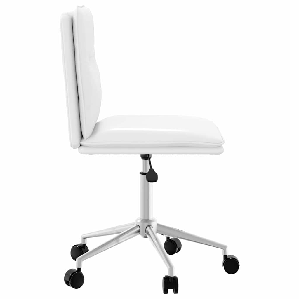 vidaXL Scaun de bucătărie, alb, piele ecologică vidaXL Scaun de bucătărie, alb, piele ecologică