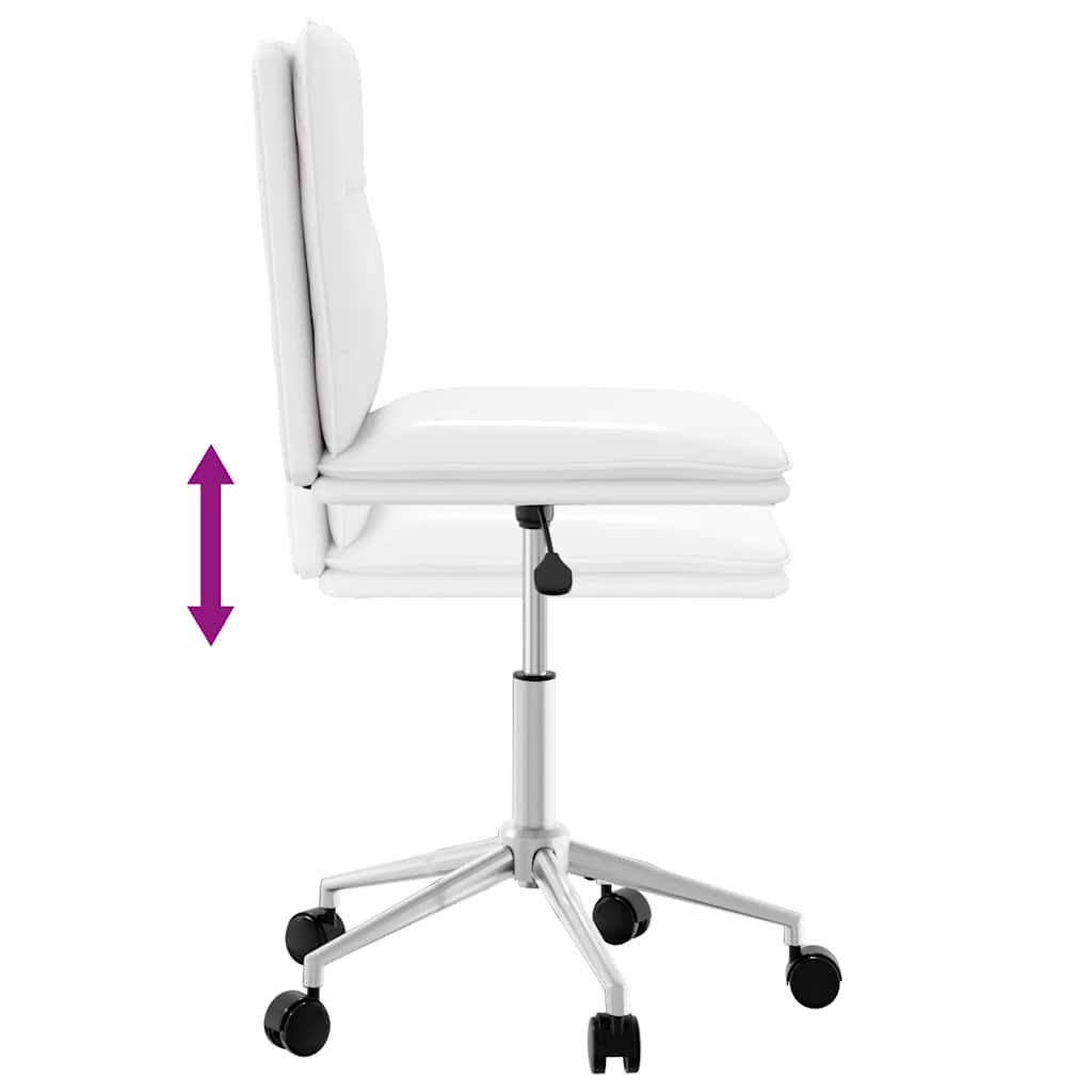 vidaXL Scaun de bucătărie, alb, piele ecologică vidaXL Scaun de bucătărie, alb, piele ecologică