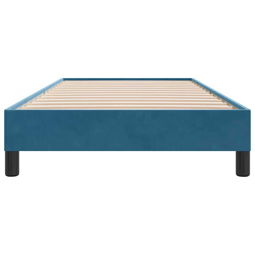 vidaXL Cadru de pat fără saltea, albastru închis, 80x210 cm, catifea vidaXL Cadru de pat fără saltea, albastru închis, 80x210 cm, catifea
