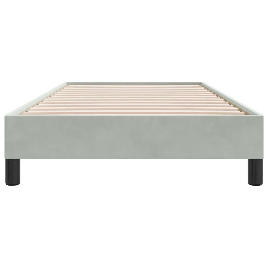vidaXL Cadru de pat fără saltea, gri deschis, 90x210 cm, catifea