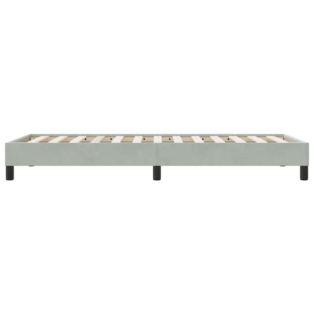 vidaXL Cadru de pat fără saltea, gri deschis, 90x210 cm, catifea