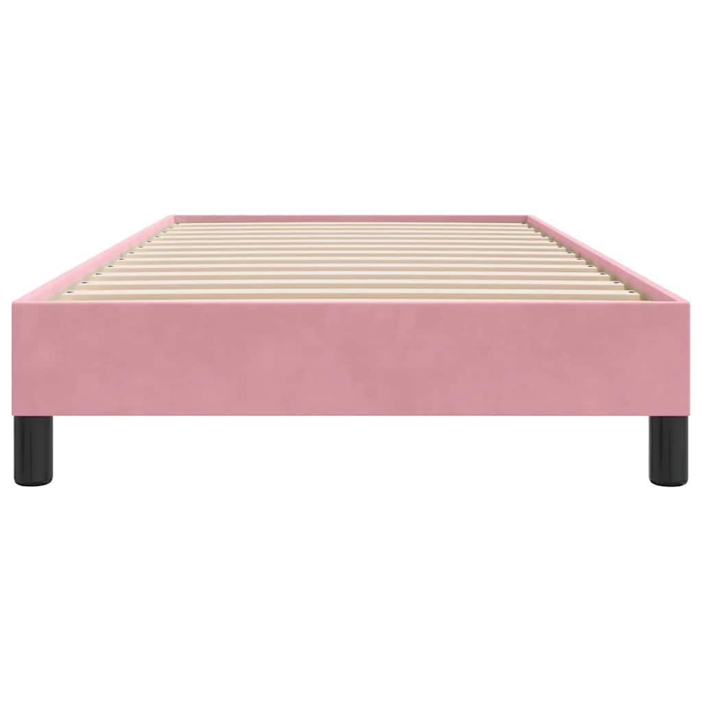 vidaXL Cadru de pat fără saltea roz 90x210 cm catifea vidaXL Cadru de pat fără saltea roz 90x210 cm catifea
