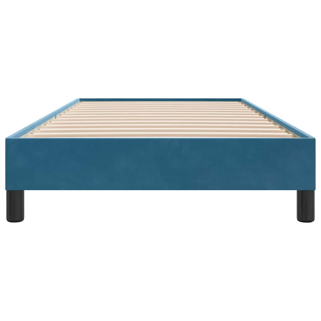 vidaXL Cadru de pat fără saltea, albastru închis, 100x210 cm, catifea