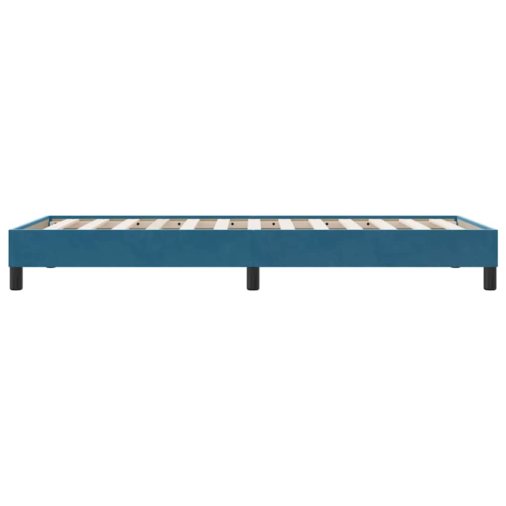 vidaXL Cadru de pat fără saltea, albastru închis, 100x210 cm, catifea